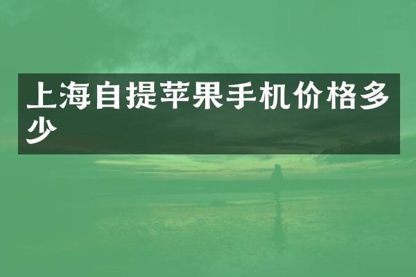 上海自提苹果手机价格多少