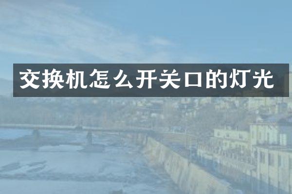 交换机怎么开关口的灯光