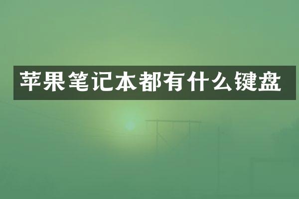 苹果笔记本都有什么键盘