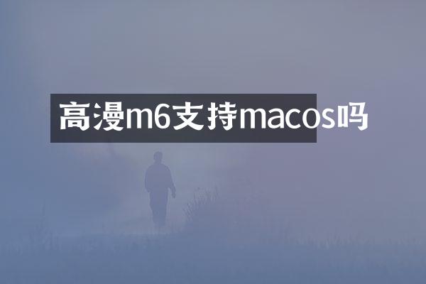 高漫m6支持macos吗