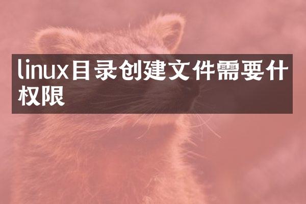 linux目录创建文件需要什么权限