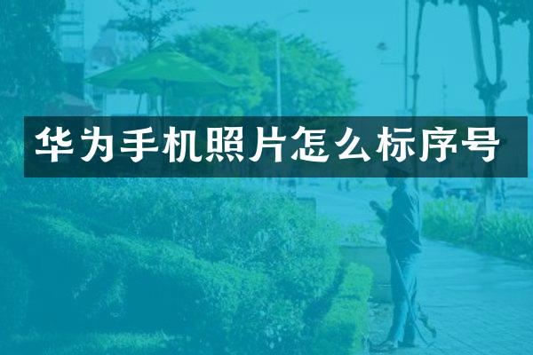 华为手机照片怎么标序号