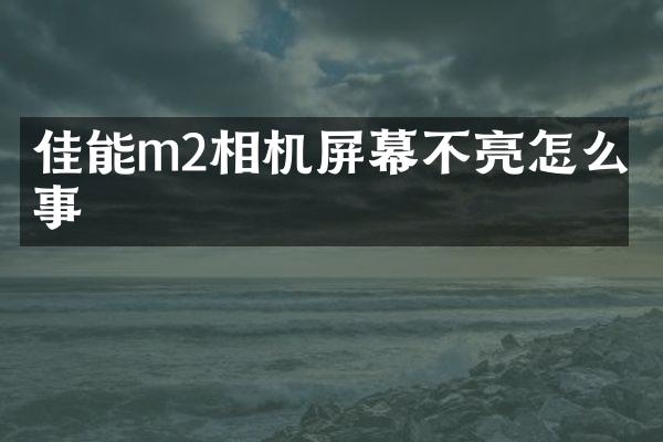 佳能m2相机屏幕不亮怎么回事