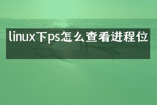 linux下ps怎么查看进程位置