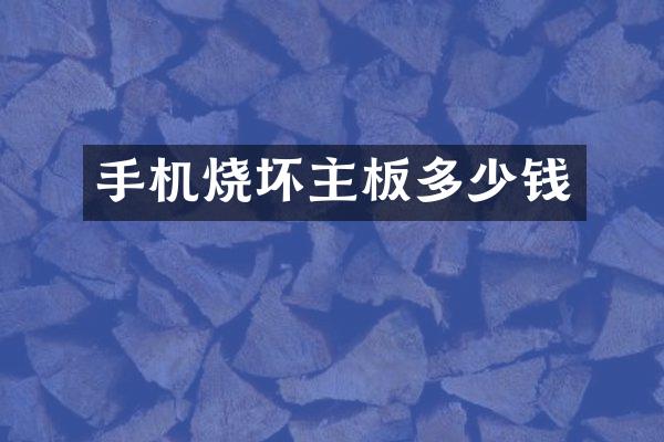 手机烧坏主板多少钱