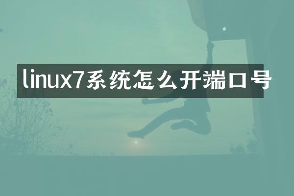 linux7系统怎么开端口号