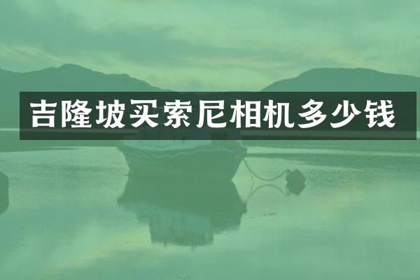 吉隆坡买相机多少钱