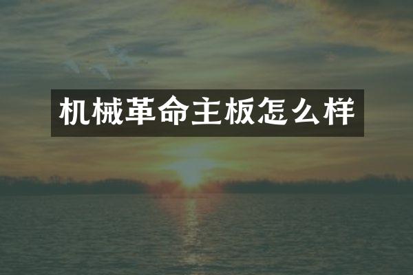 机械革命主板怎么样