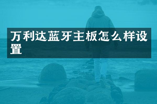 万利达蓝牙主板怎么样设置