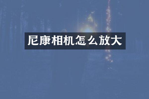 尼康相机怎么放大