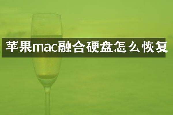 苹果mac融合硬盘怎么恢复