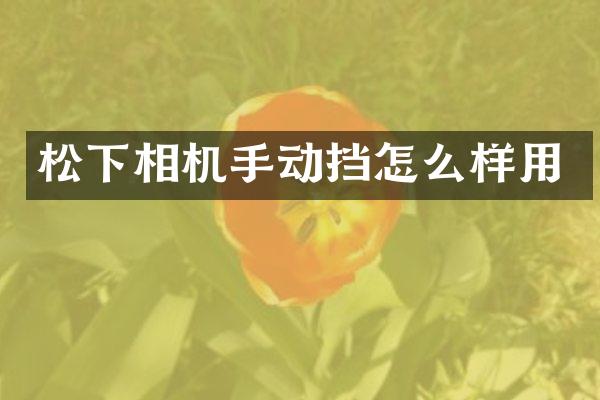 相机手动挡怎么样用