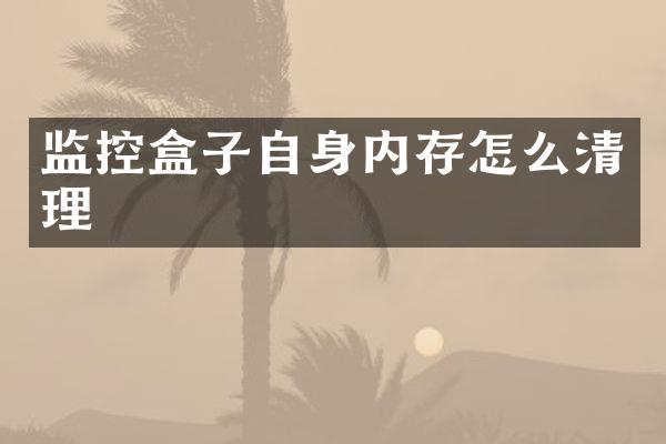 监控盒子自身内存怎么清理