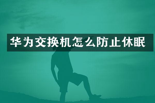 华为交换机怎么防止休眠