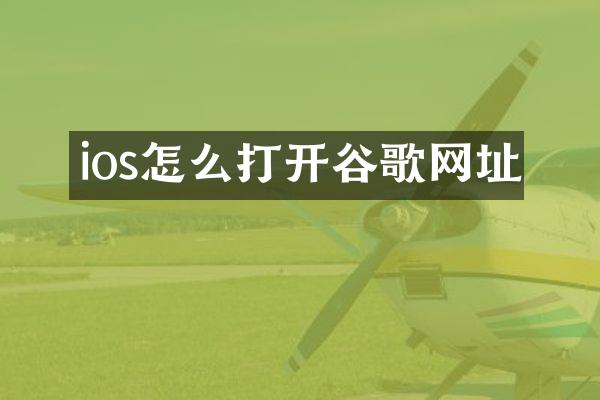 ios怎么打开谷歌网址
