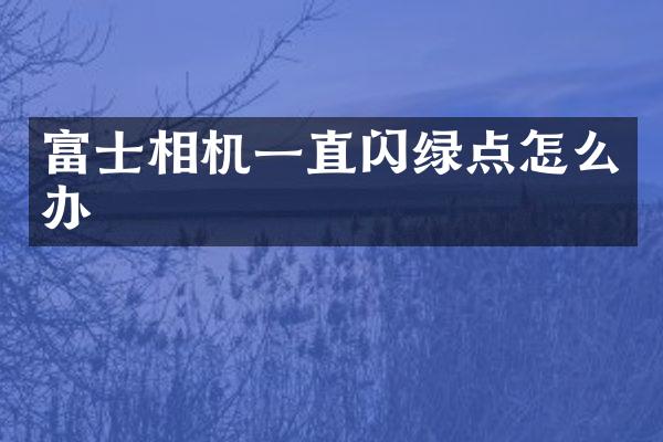 富士相机一直闪绿点怎么办