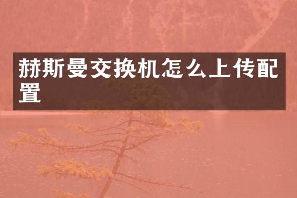 赫斯曼交换机怎么上传配置