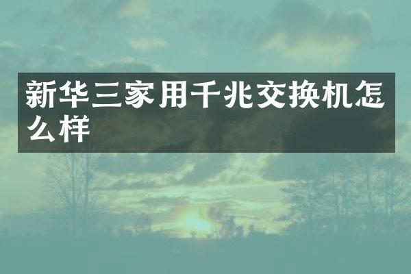 新华三家用千兆交换机怎么样