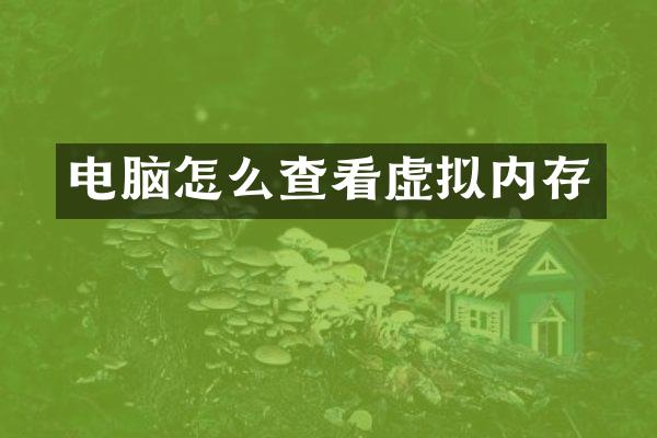 电脑怎么查看虚拟内存