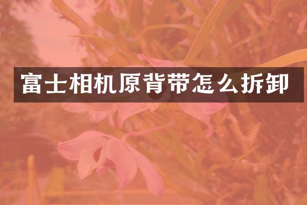 富士相机原背带怎么拆卸