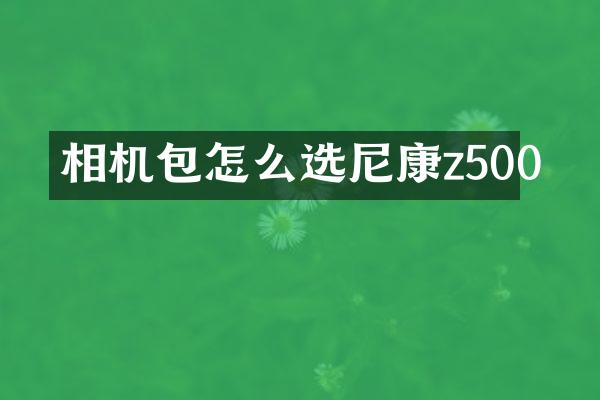 相机包怎么选尼康z500