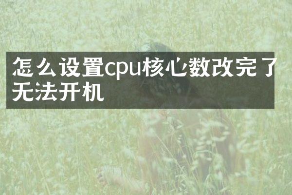 怎么设置cpu核心数改完了无法开机
