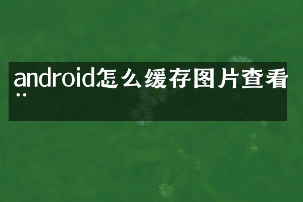 android怎么缓存图片查看器