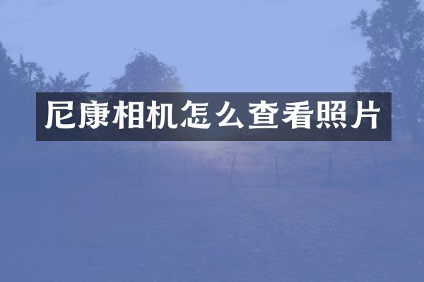 尼康相机怎么查看照片