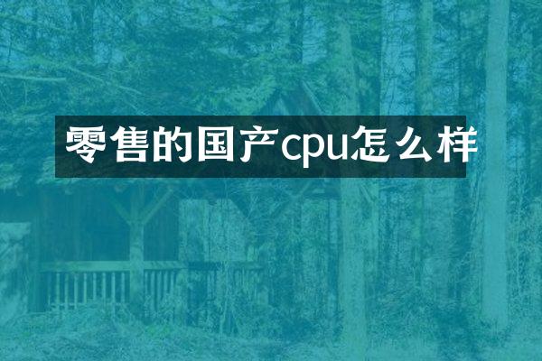 零售的国产cpu怎么样