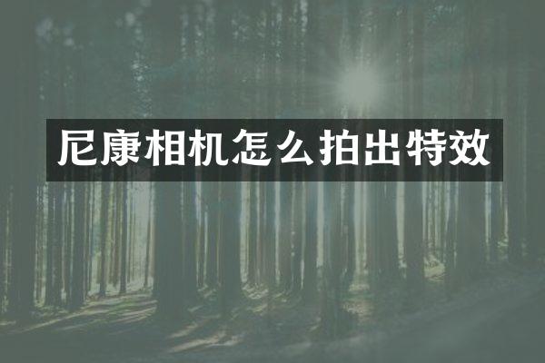 尼康相机怎么拍出特效