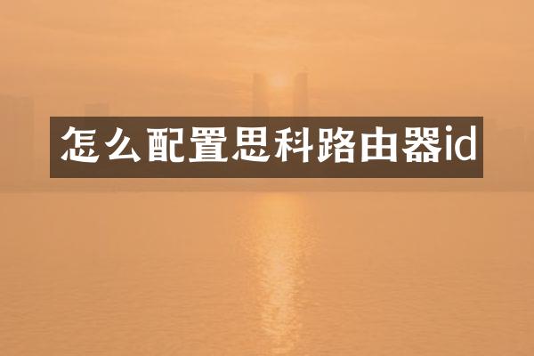 怎么配置思科路由器id