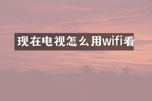 现在电视怎么用wifi看