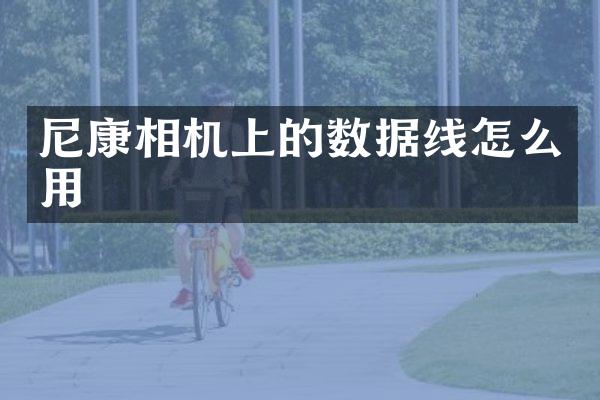 尼康相机上的数据线怎么用
