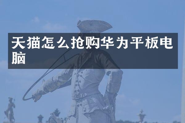 天猫怎么抢购华为平板电脑