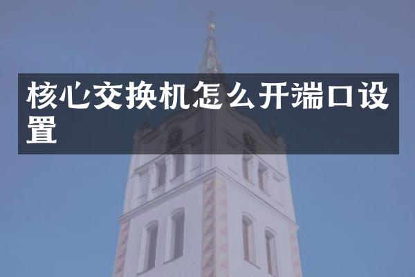 核心交换机怎么开端口设置