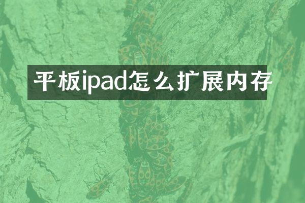 平板ipad怎么扩展内存