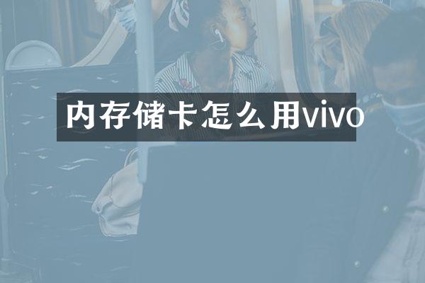 内存储卡怎么用vivo