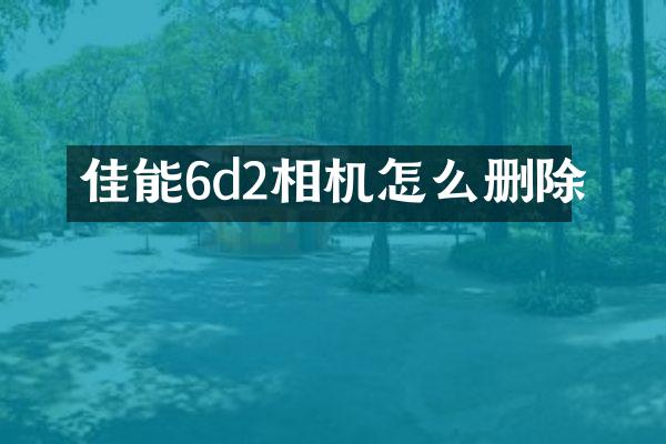 佳能6d2相机怎么删除