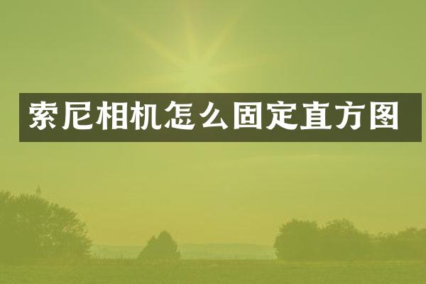 相机怎么固定直方图