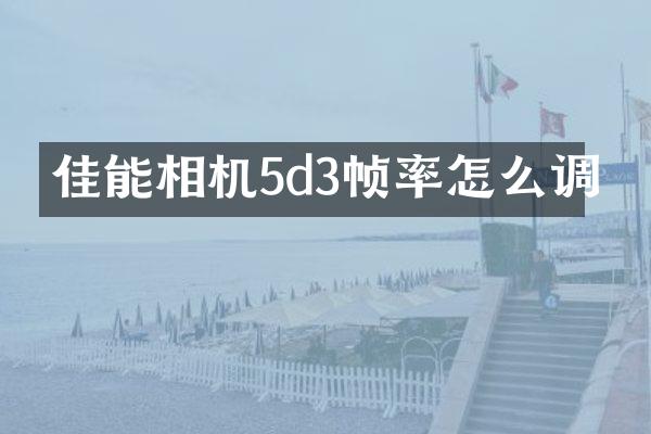 佳能相机5d3帧率怎么调
