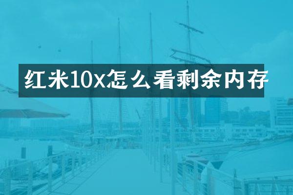红米10x怎么看剩余内存