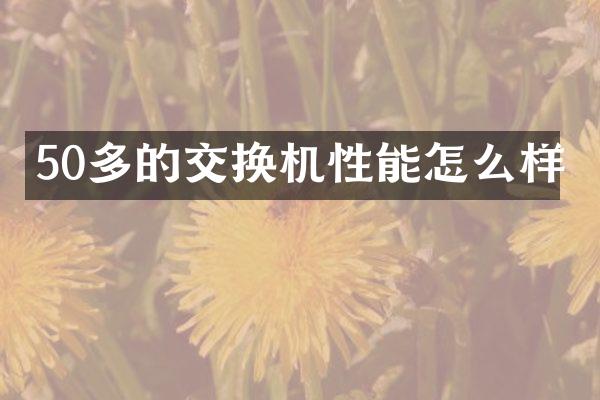 50多的交换机性能怎么样