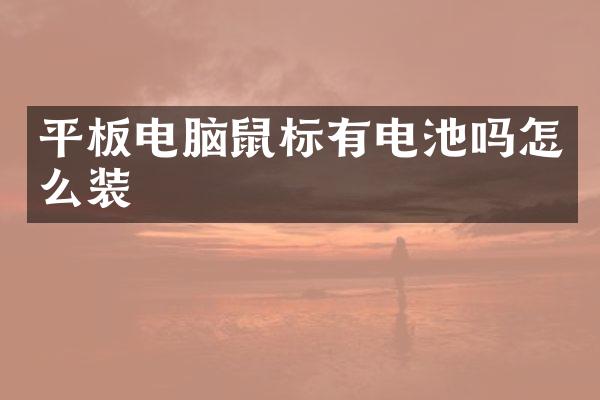 平板电脑鼠标有电池吗怎么装