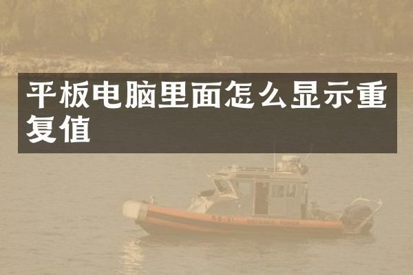 平板电脑里面怎么显示重复值