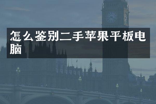 怎么鉴别二手苹果平板电脑