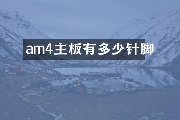 am4主板有多少针脚