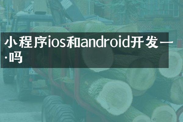 小程序ios和android开发一样吗