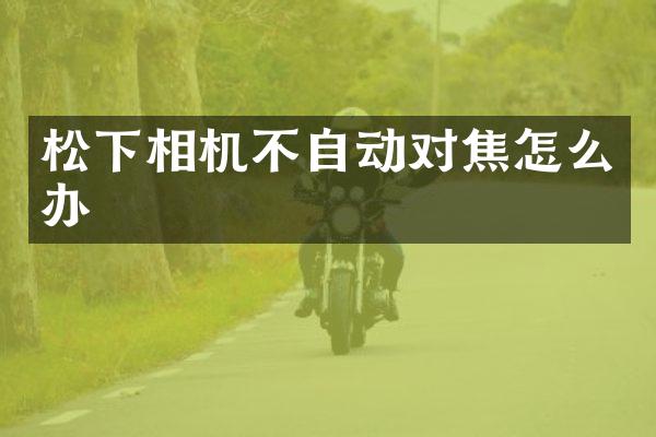 相机不自动对焦怎么办