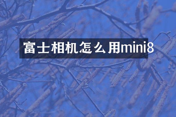 富士相机怎么用mini8