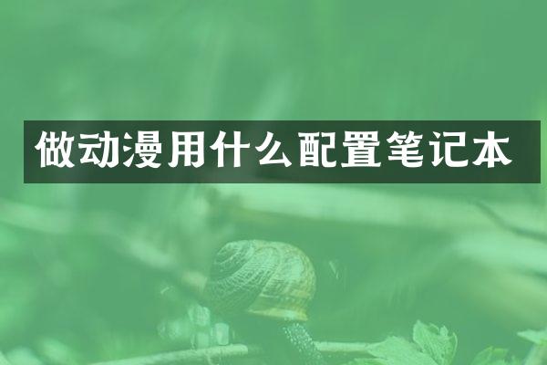 做动漫用什么配置笔记本